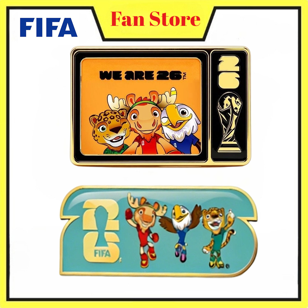 Badminton World Federation - 2026年米国カナダメキシコFIFAワールドカップ公式ライセンスマスコットブローチピンバッジサッカーお土産コレクションラペルピンギフト