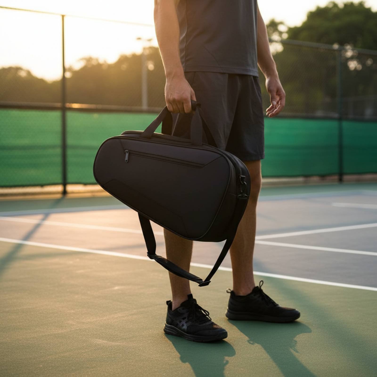 Badminton Racket - ピックルボールパドルバッグ 複数の持ち運びスタイル ピックルボールバッグ バドミントンラケットバックパック マルチポケット収納 軽量