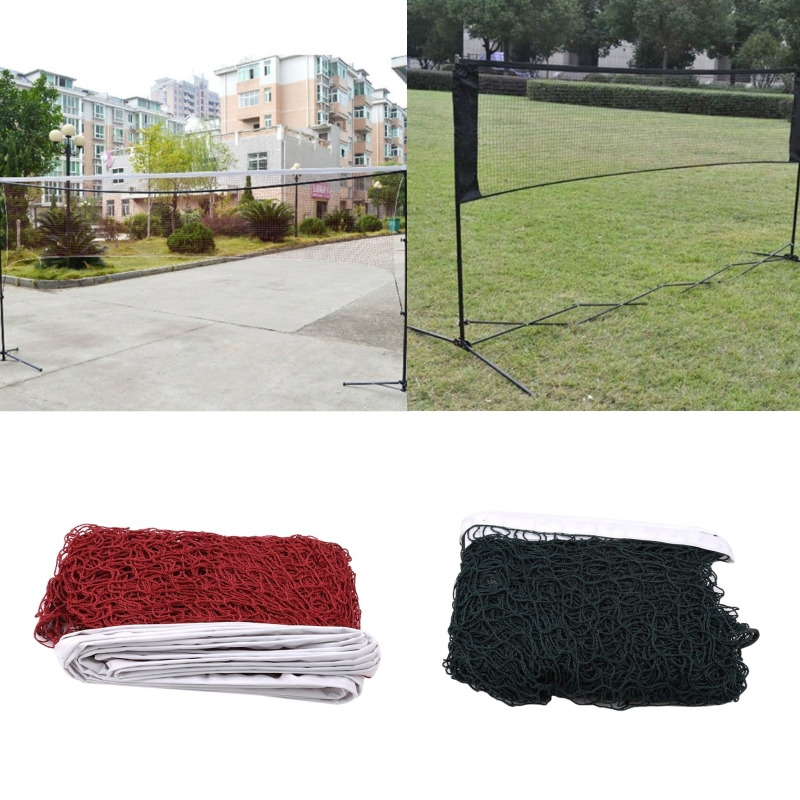 Badminton Netting - プロ仕様バドミントンネット、正方形メッシュナイロン製、コートトレーニングや試合用、屋内外スポーツネットの交換用