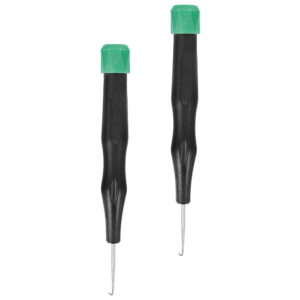 Badminton Fun - バドミントン・テニスラケット用ストリングマシン用フックツール2個入り。アルミニウム合金製、プラスチック製ハンドル、人間工学に基づいた設計のストリングツール。