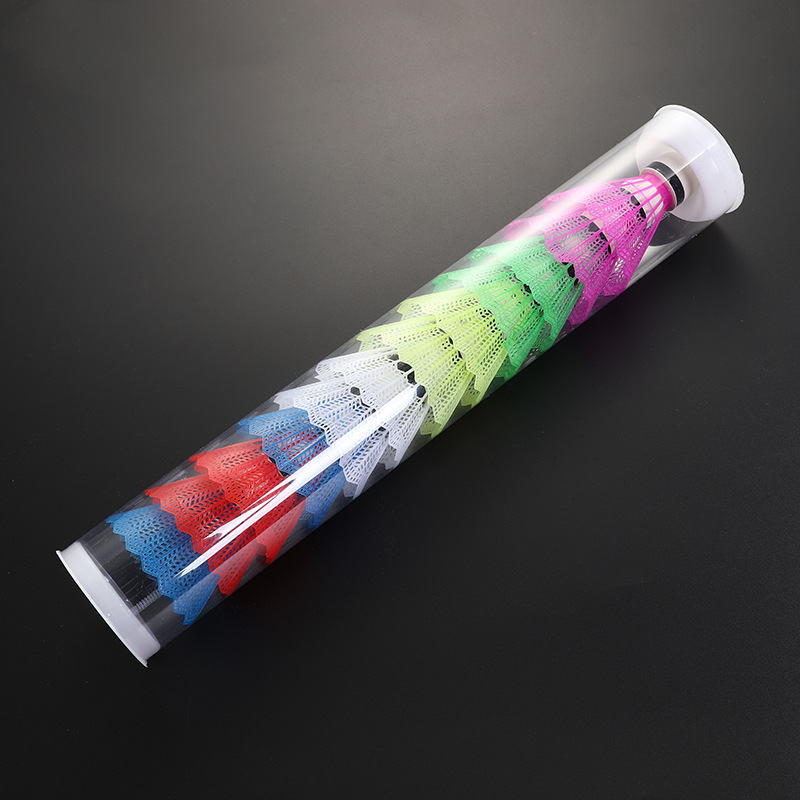 12個のカラフルなバドミントンボールシャトルコック多色バドミ - Nylon Shuttlecock 12 のレビューと価格