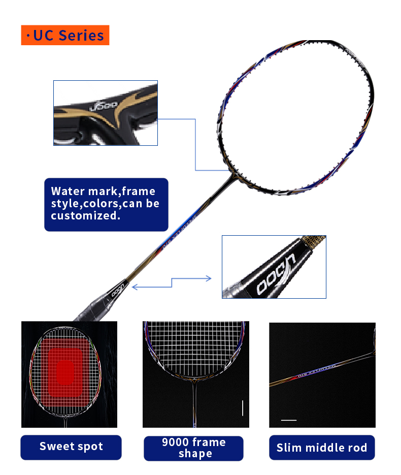 UC670 3U 複合グラファイトバドミントンラケット、軽量 - Badminton Racket のレビューと価格