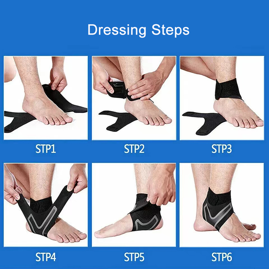 1 個の足首ブレースサポート圧縮スリーブ通気性ランニングフッ - Ankle Support Badminton のレビューと価格